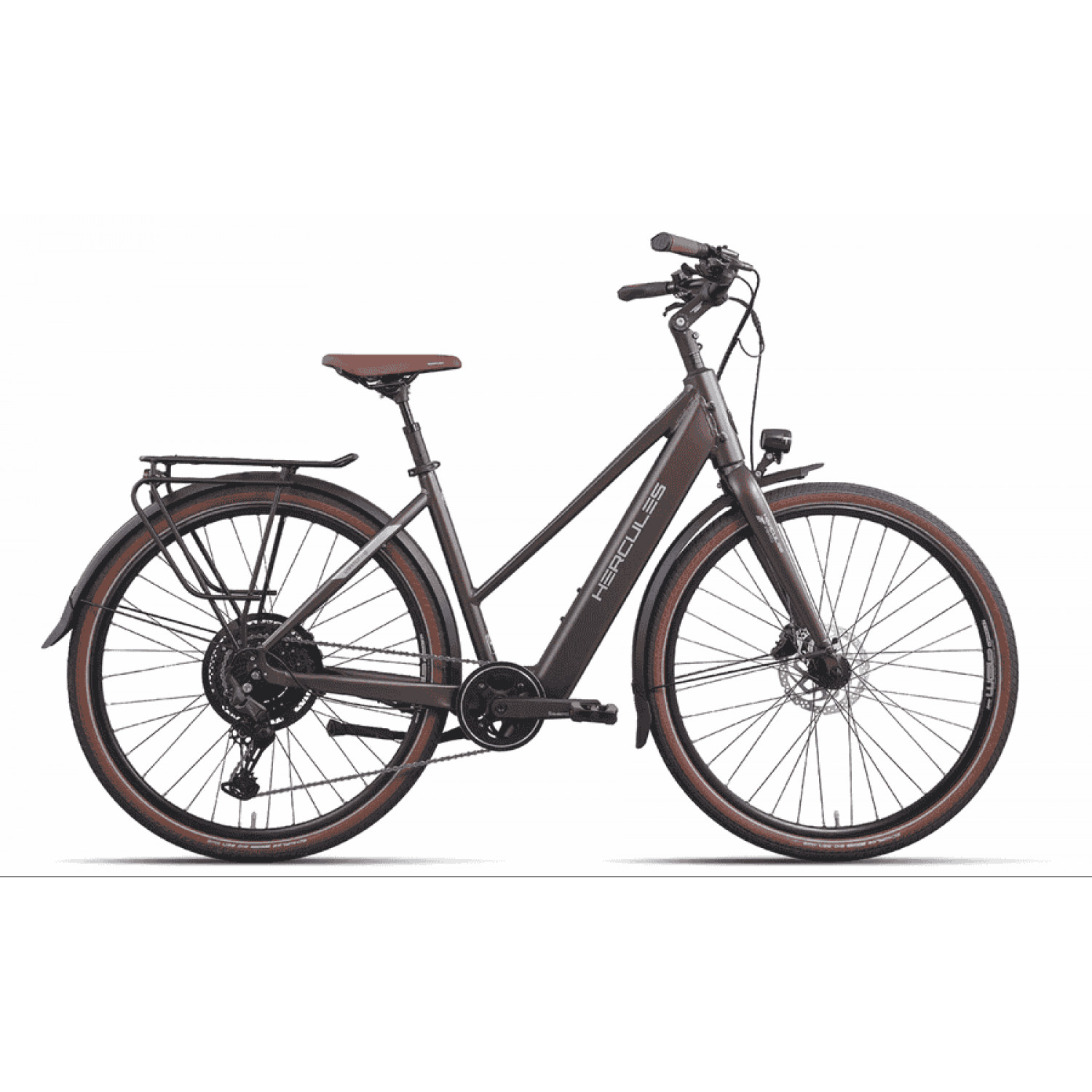 
HERCULES Urbanico I-10 - 28 Zoll 410Wh 10K Trapez - nutria gold-matt