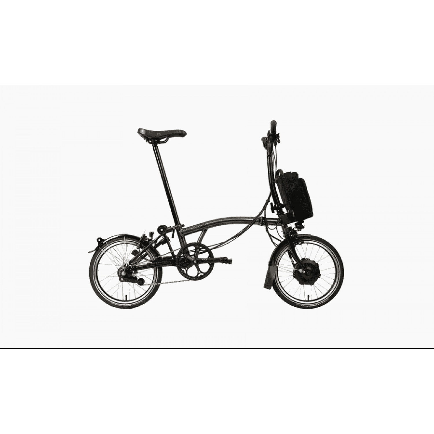 
Brompton C-Line Electric Urban 4-speed - Typ H- 16 Zoll 300Wh 4K Faltrad - Black Lacquer
