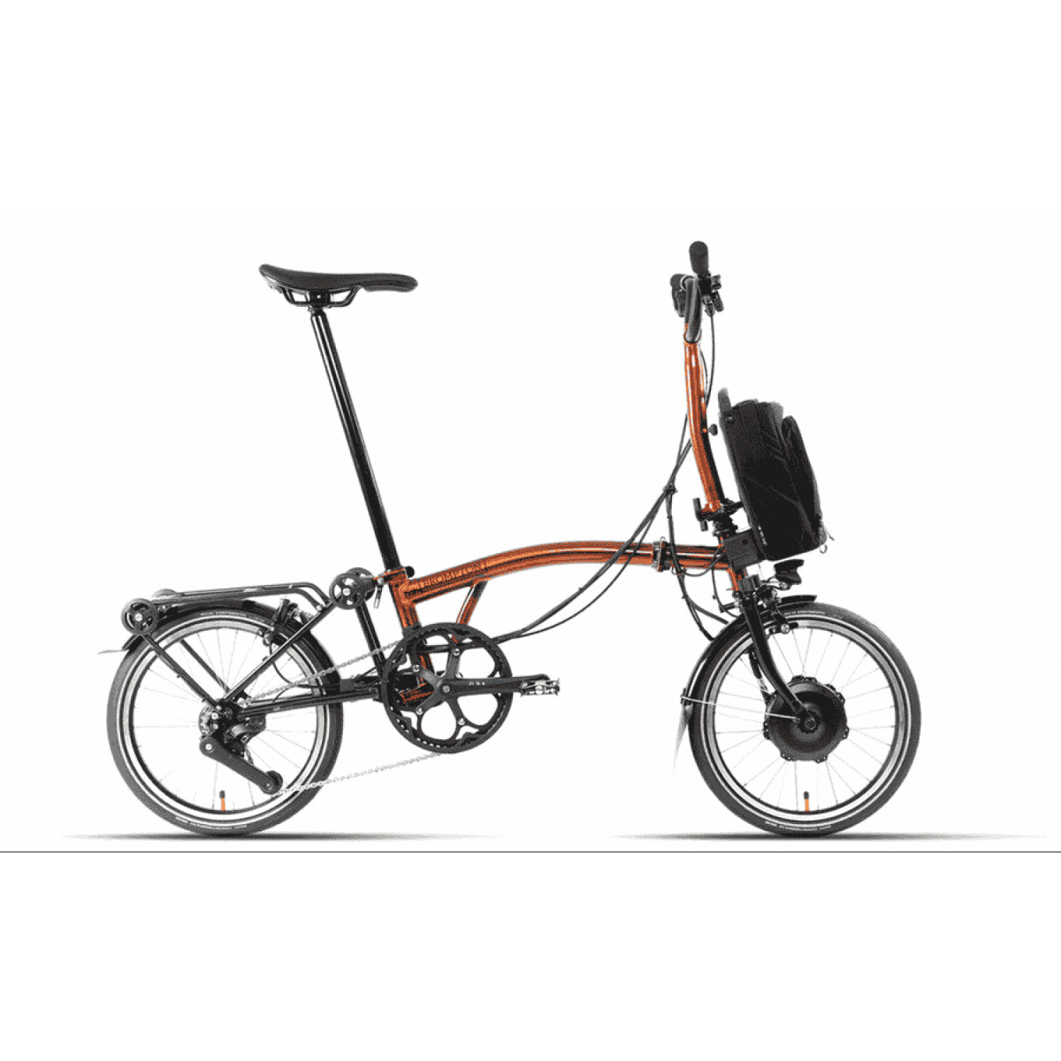 
Brompton C-Line Electric Urban 4-speed - Typ H - 16 Zoll 300Wh 4K Faltrad - Flame Lacquer