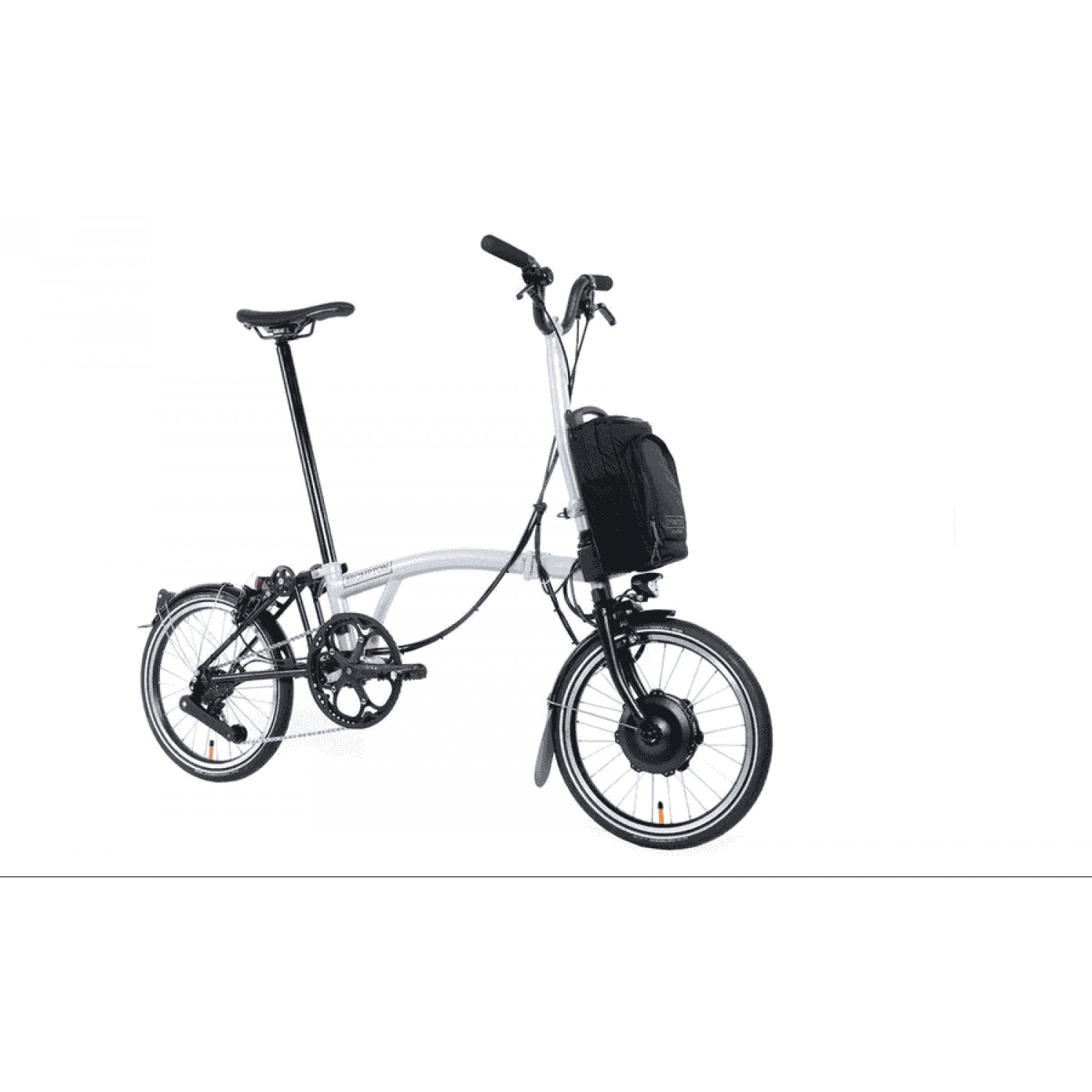 
Brompton P-Line Electric Explore 12-speed - Typ H - 16 Zoll 300Wh 12K Faltrad - Lunar Ice