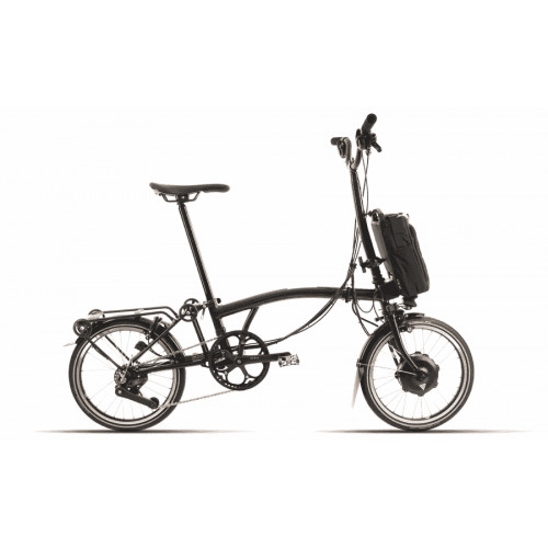 Brompton P-Line Electric Explore 12-speed - Typ H - 16 Zoll 300Wh 12K Faltrad - Midnight Black Metallic
