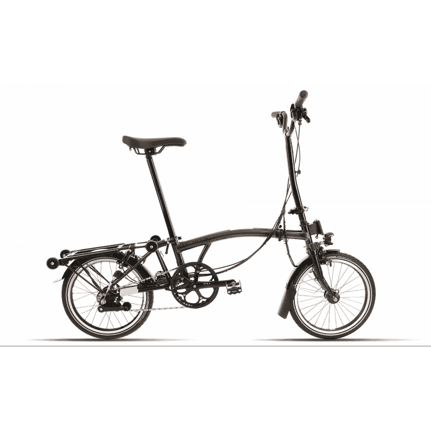 
Brompton C-Line Explore - Typ H - 16 Zoll 6K Faltrad - Gloss Black Laquer