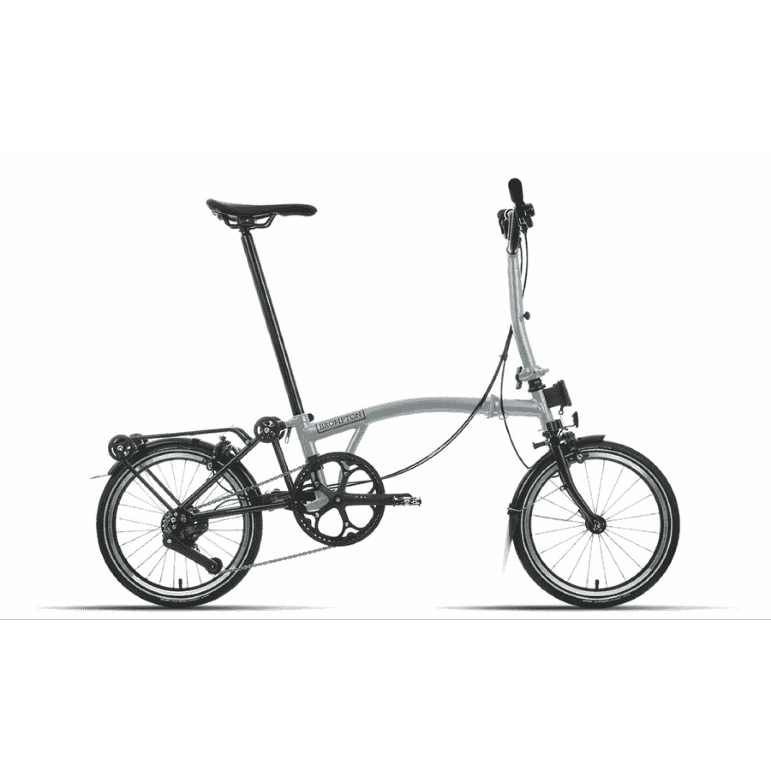 
Brompton P-Line Explore - Typ H - 16 Zoll 12K Faltrad - Lunar Ice