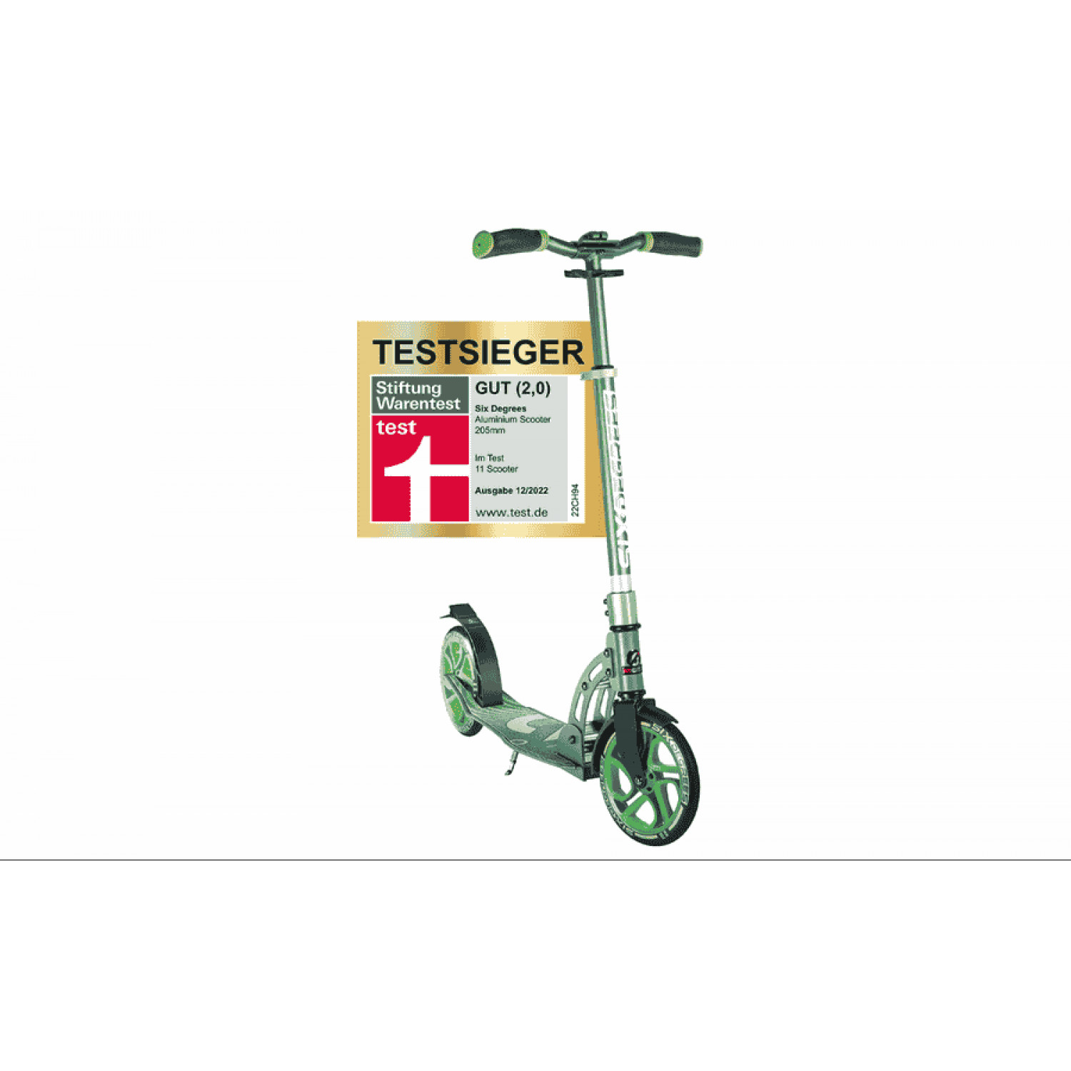 
SIX DEGREES 205 - Aluminium Scooter - Grün