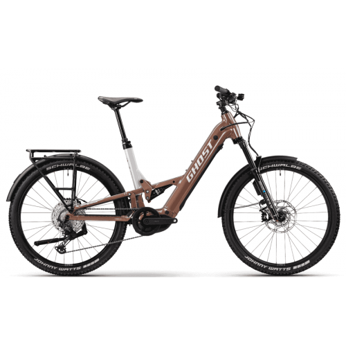 Ghost E-ASX ABS LOW EQ - 29/ 27,5 Zoll 800Wh 12K Fully-Tiefeinstieg - coffee tropic rose/coffee arctic dust - glossy