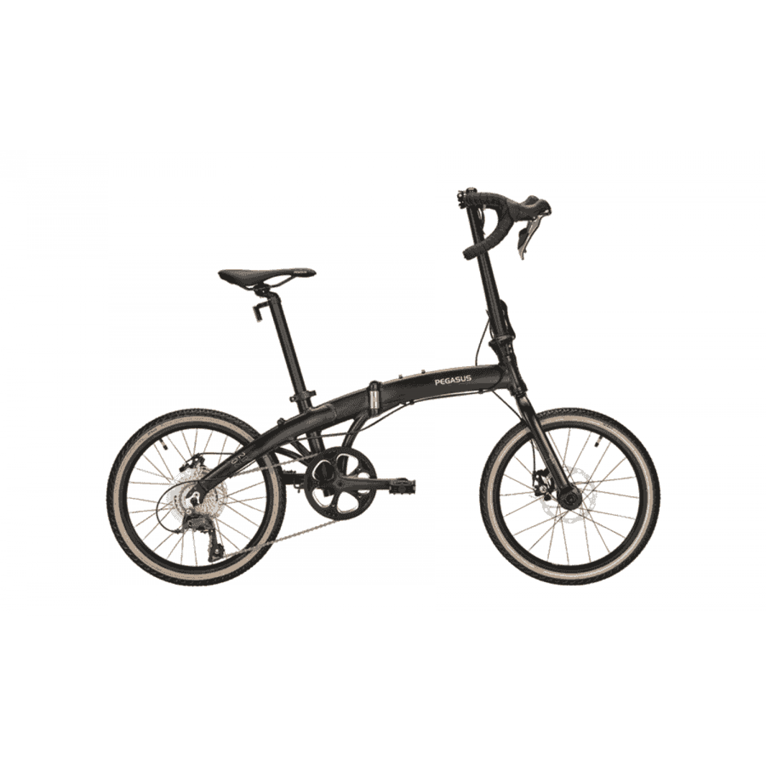 
Pegasus G8 Disc - 20 Zoll 8N Faltrad - mattschwarz/ chrome