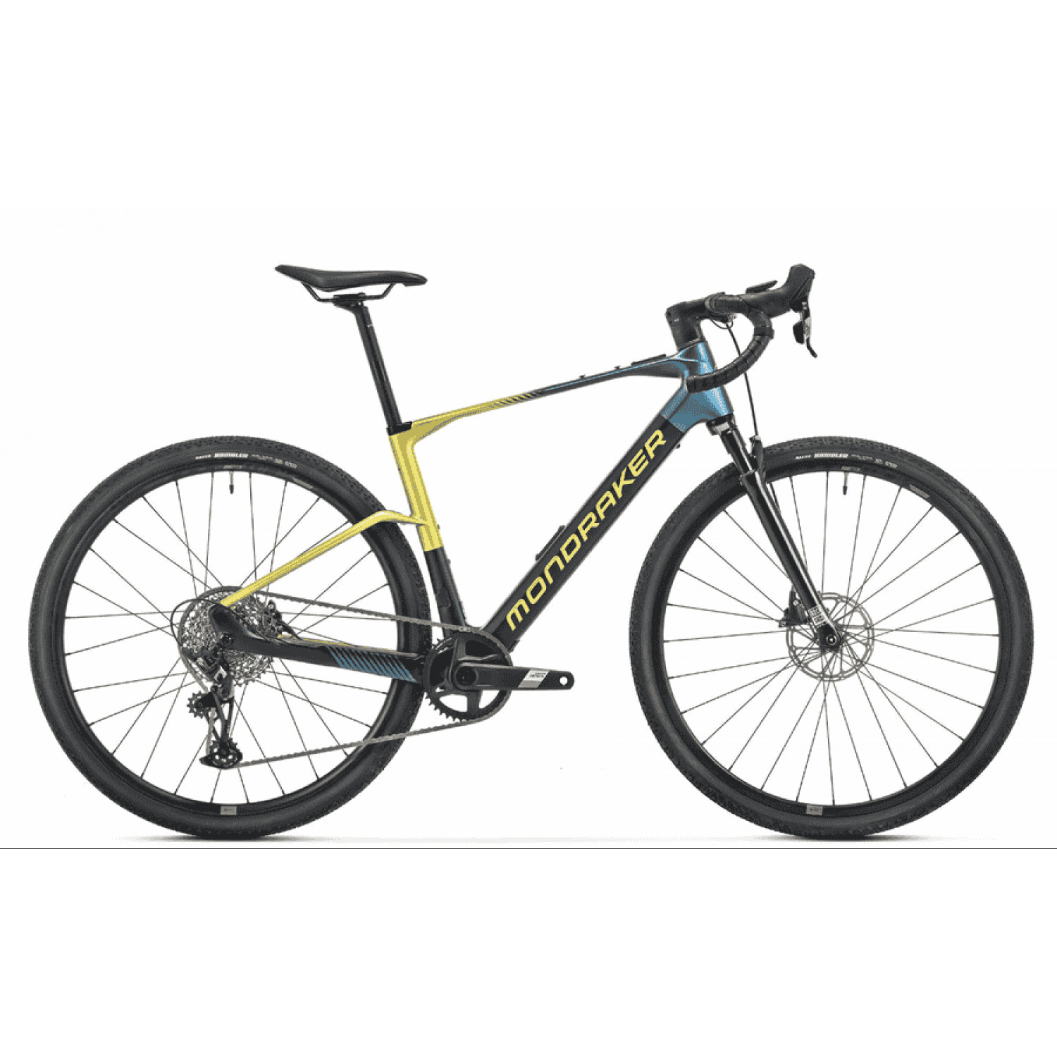 
Mondraker DUSTY R - 28 Zoll 350Wh 12K Diamant - Blau Gelb Grün