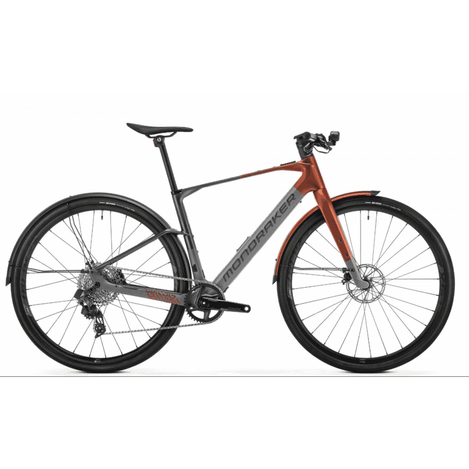 
Mondraker DUSTY RX - 28 Zoll 350Wh 12K Diamant - Rot Grau