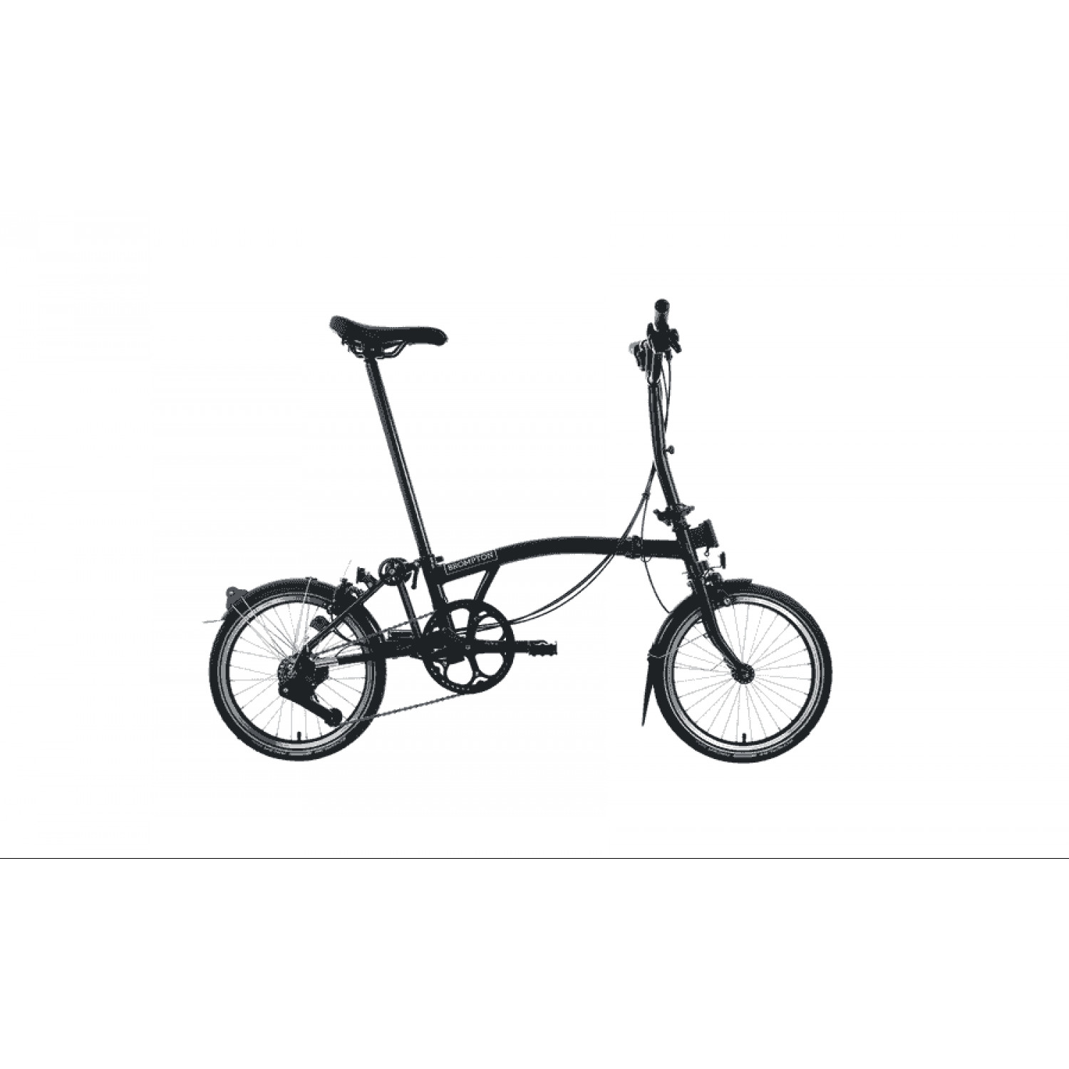 
Brompton C-Line Explore - Typ H - 16 Zoll 12K Faltrad - Black Matt