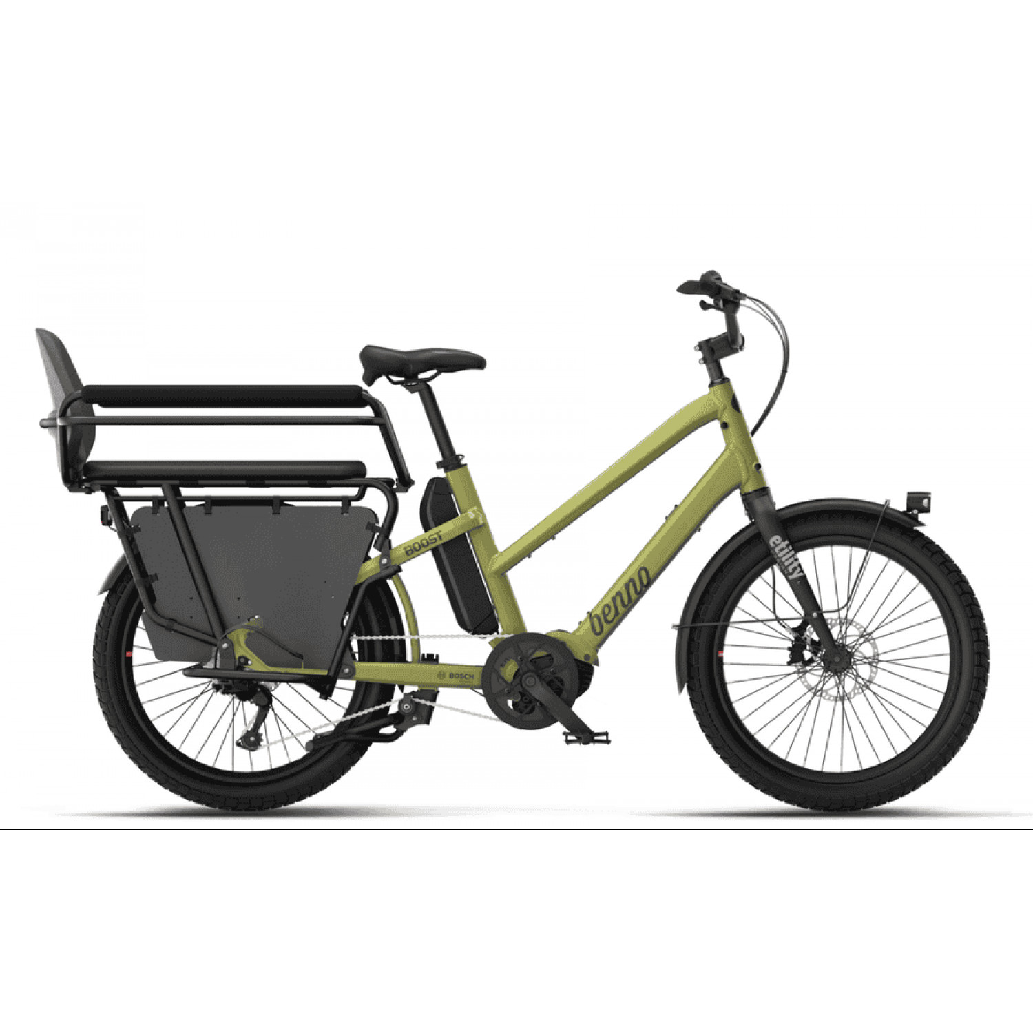 
Benno Boost 10D CX EVO 6.1 inkl. Family Package - 24 Zoll 545WH 10K Trapez - moosgreen