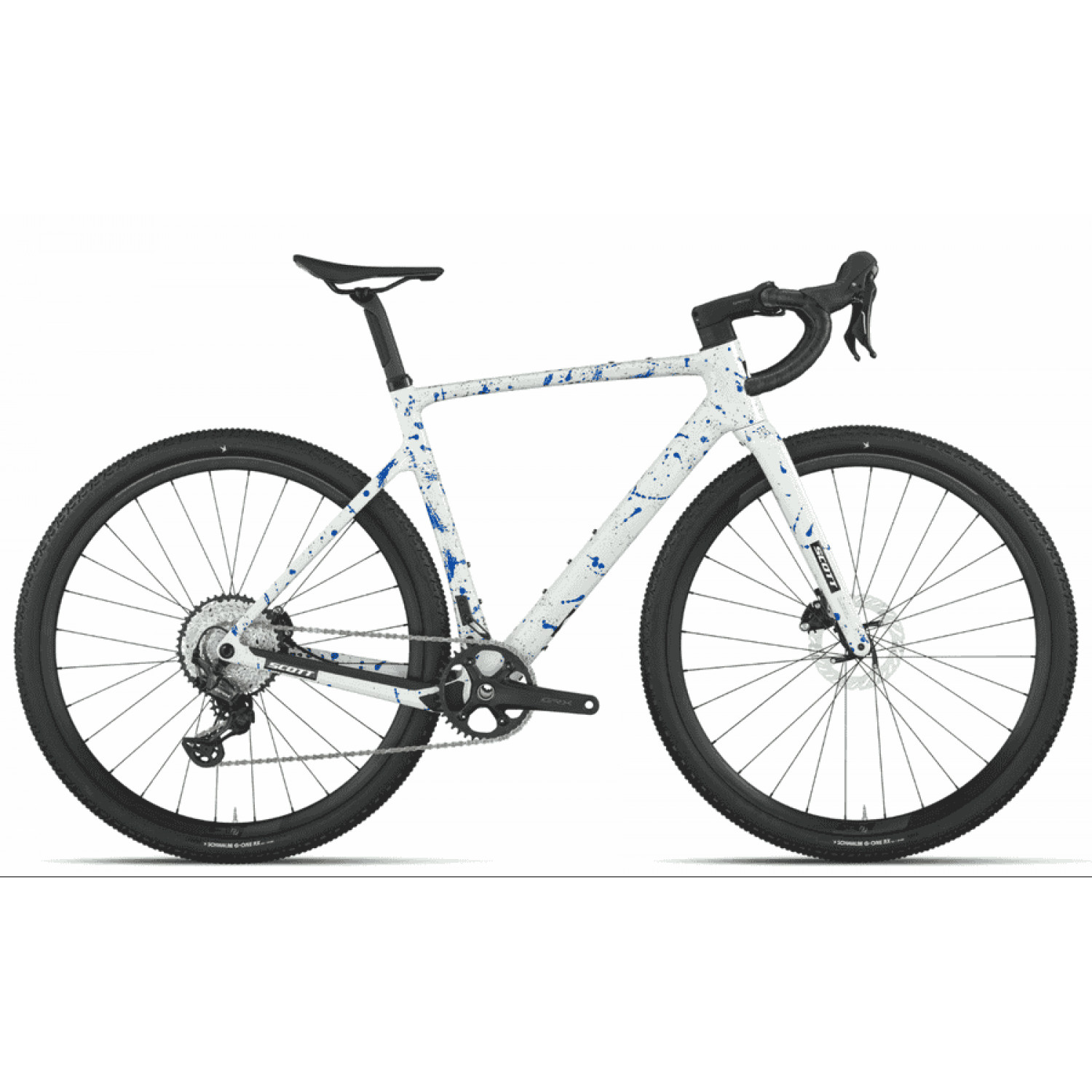 
Scott Addict Gravel 30 - 28 Zoll 12K Diamant - white splatter blue
