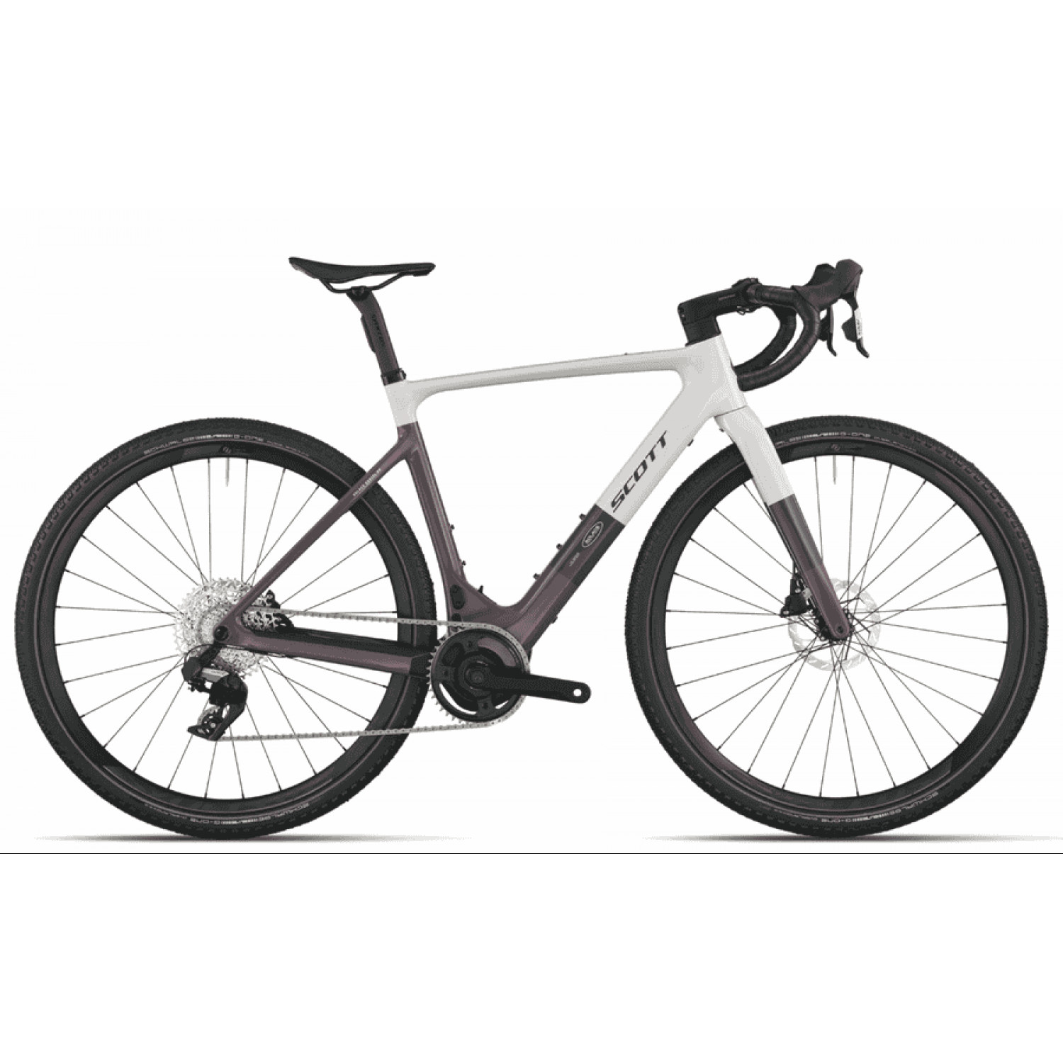 
Scott Solace Gravel 30 - 28 Zoll 360Wh 12K-AXS Diamant - mineral pink flint purple