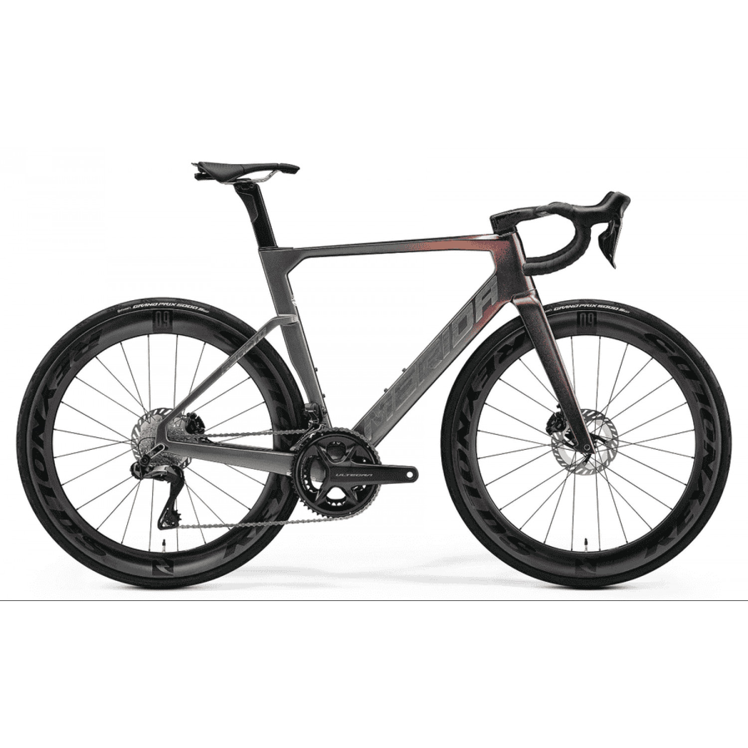 
Merida REACTO 8000 - 28 Zoll 24K-Di2 Diamant - rainbow/gunmetal grey