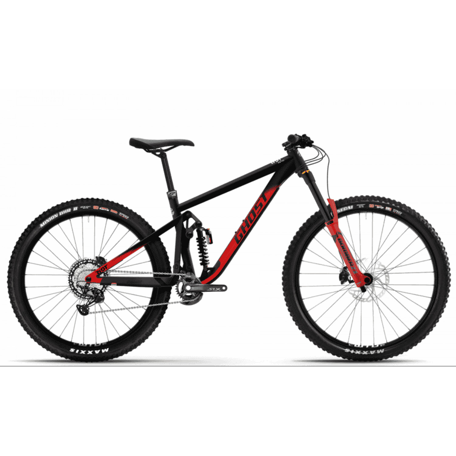 
Ghost Riot EN Pro - 27.5 // 29 Zoll 12K Fully - black/marzocchi red - matt/glossy