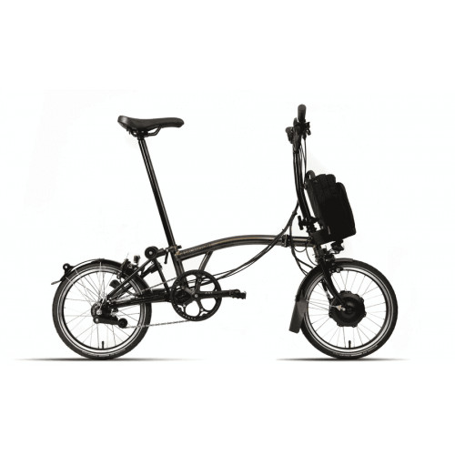 Brompton C-Line Electric Explore - Typ M - 16 Zoll 300Wh 6N Faltrad - Gloss Black Lacquer