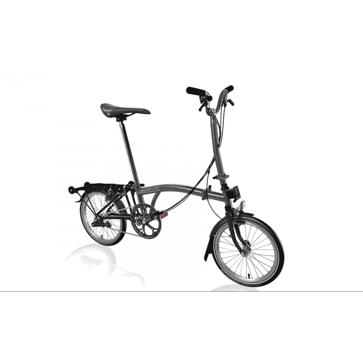 
Brompton P-Line Urban - Typ H - 16 Zoll 4K Faltrad - Midnight Black