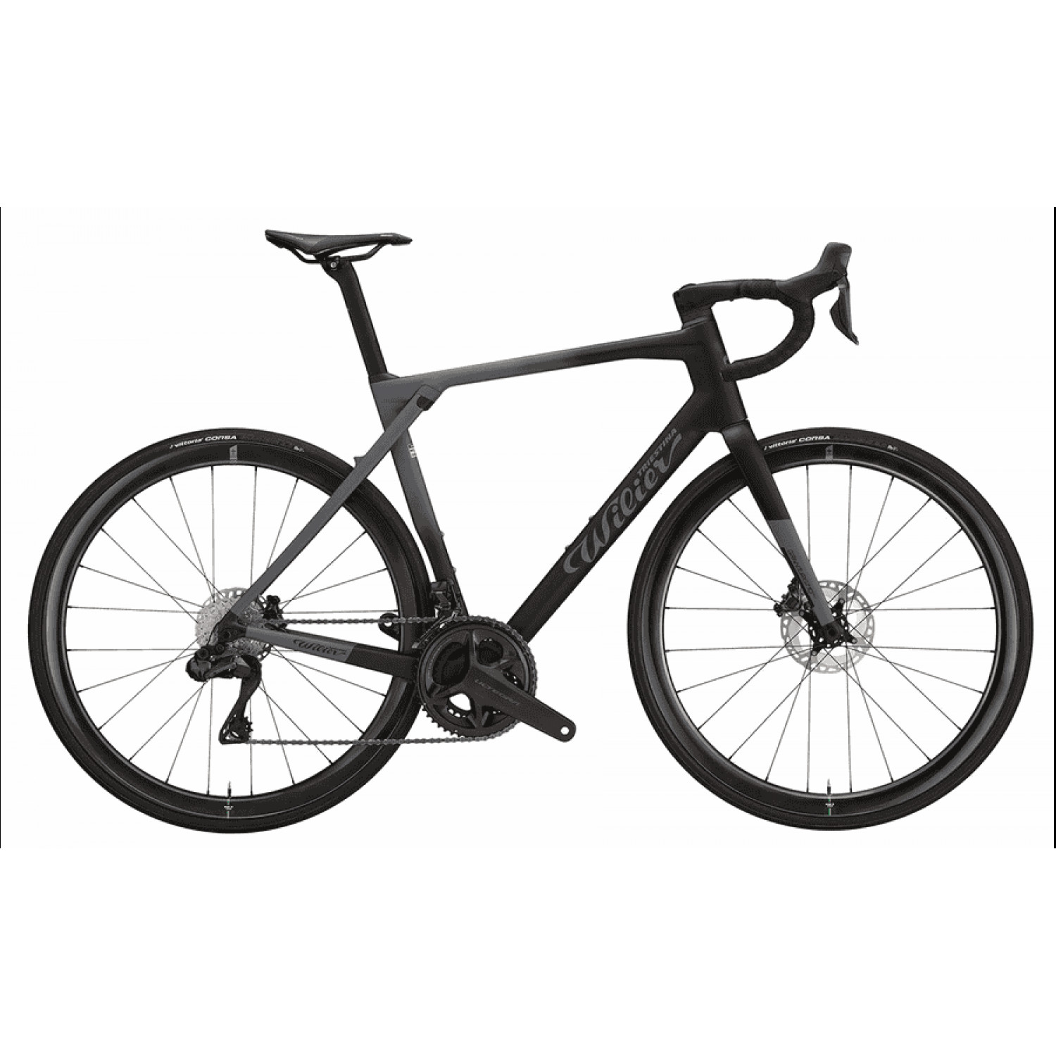 
Wilier Granturismo Ultegra Di2 SLR38 - 28 Zoll 24K - Diamant - black grey matt