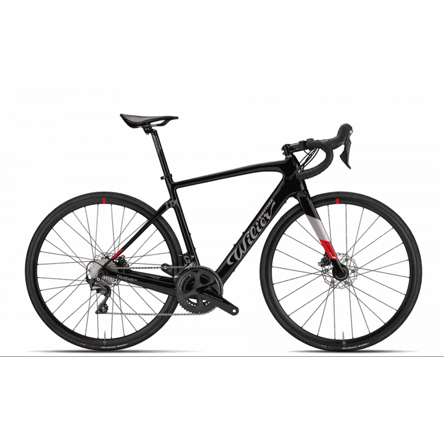 
Wilier Cento 1 Hybrid - 28Zoll 250Wh 22K Diamant - black grey red glossy
