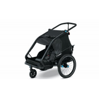 Cube Double CMPT - Kinder Fahrradanhänger - Black
